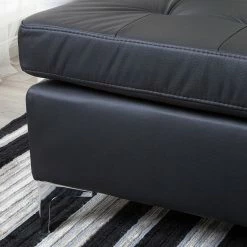 Loftscape Ecksofa Giulia Echtleder - Schwarz - Longchair davorstehend links -WOHNZIMMERMÖBEL Verkäufe ecksofa giulia echtleder schwarz longchair davorstehend links 530644