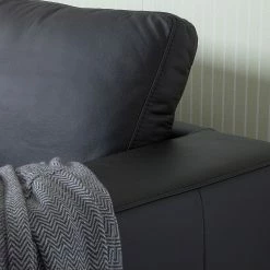 Loftscape Ecksofa Giulia Echtleder - Schwarz - Longchair davorstehend links -WOHNZIMMERMÖBEL Verkäufe ecksofa giulia echtleder schwarz longchair davorstehend links 530645
