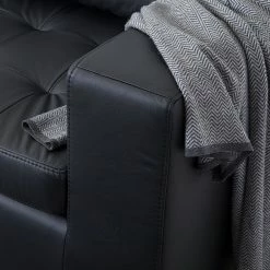 Loftscape Ecksofa Giulia Echtleder - Schwarz - Longchair davorstehend links -WOHNZIMMERMÖBEL Verkäufe ecksofa giulia echtleder schwarz longchair davorstehend links 530646