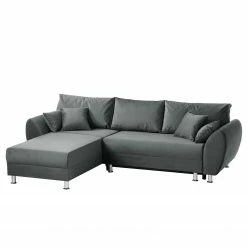 Roomscape Ecksofa Glenrock (mit Schlaffunktion) - beidseitig montierbar - Microfaser - Grau