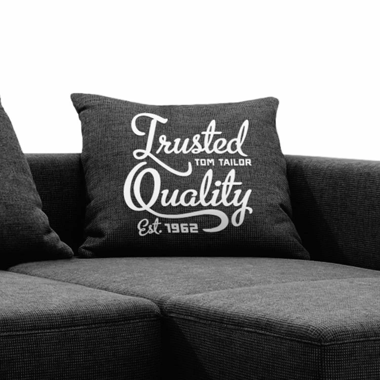 Tom Tailor Ecksofa Heaven Stripe Webstoff Longchair - davorstehend rechts - Schwarz / Grau - Ohne Kissen 4 Tom Tailor Ecksofa Heaven Stripe Webstoff Longchair - davorstehend rechts - Schwarz / Grau - Ohne Kissen – Bild 4