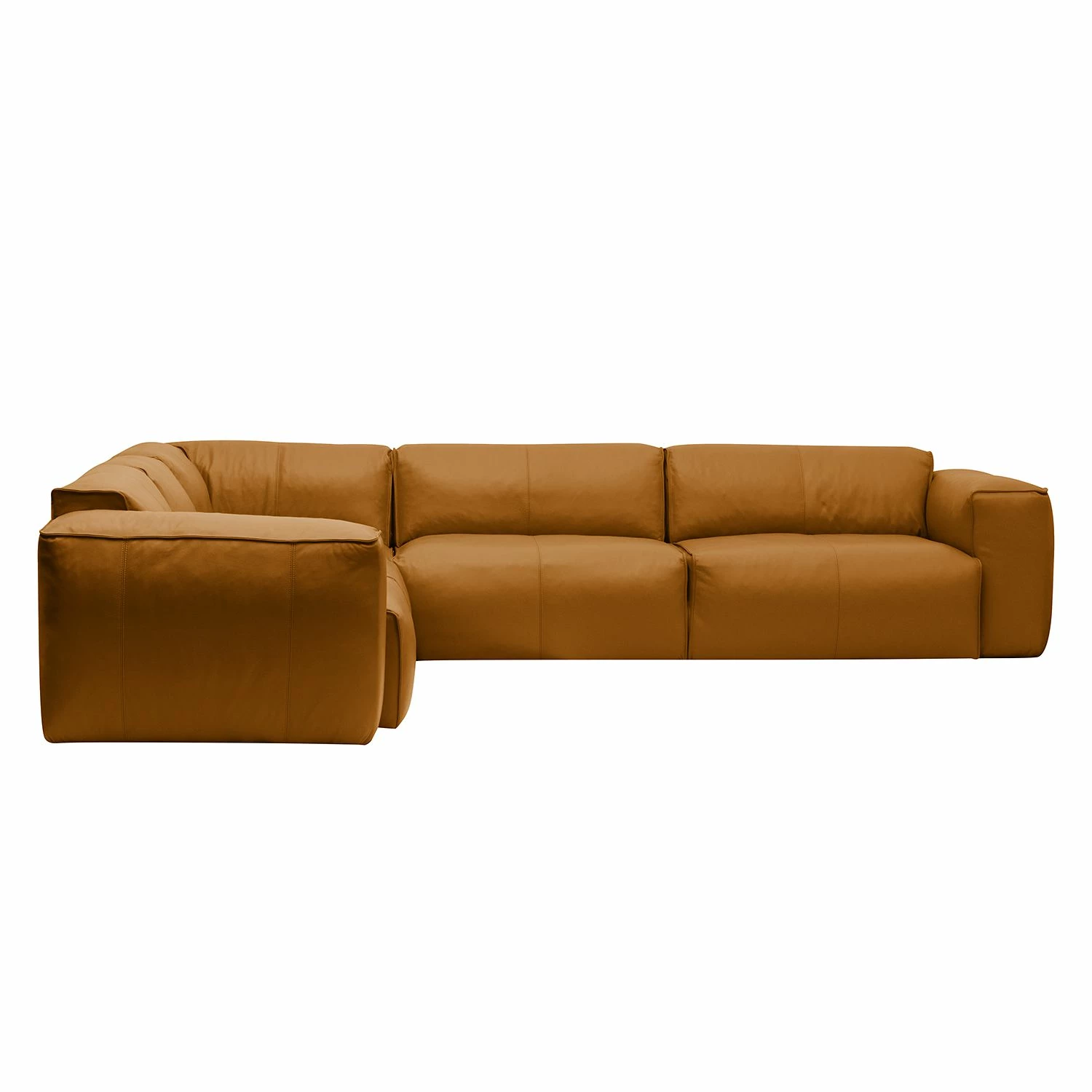 Studio Copenhagen Ecksofa HUDSON mit Rundecke - Echtleder Neka: Cognac - Ecke davorstehend links 3 Studio Copenhagen Ecksofa HUDSON mit Rundecke - Echtleder Neka: Cognac - Ecke davorstehend links – Bild 3