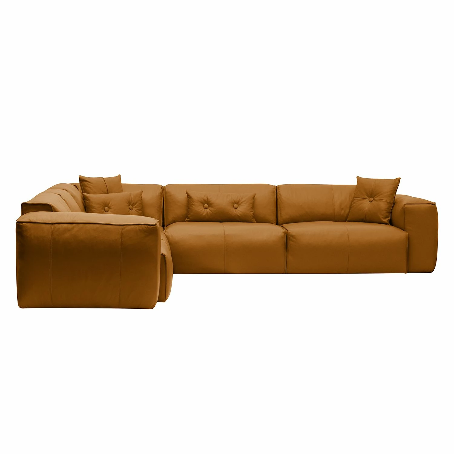 Studio Copenhagen Ecksofa HUDSON mit Rundecke - Echtleder Neka: Cognac - Ecke davorstehend links 4 Studio Copenhagen Ecksofa HUDSON mit Rundecke - Echtleder Neka: Cognac - Ecke davorstehend links – Bild 4