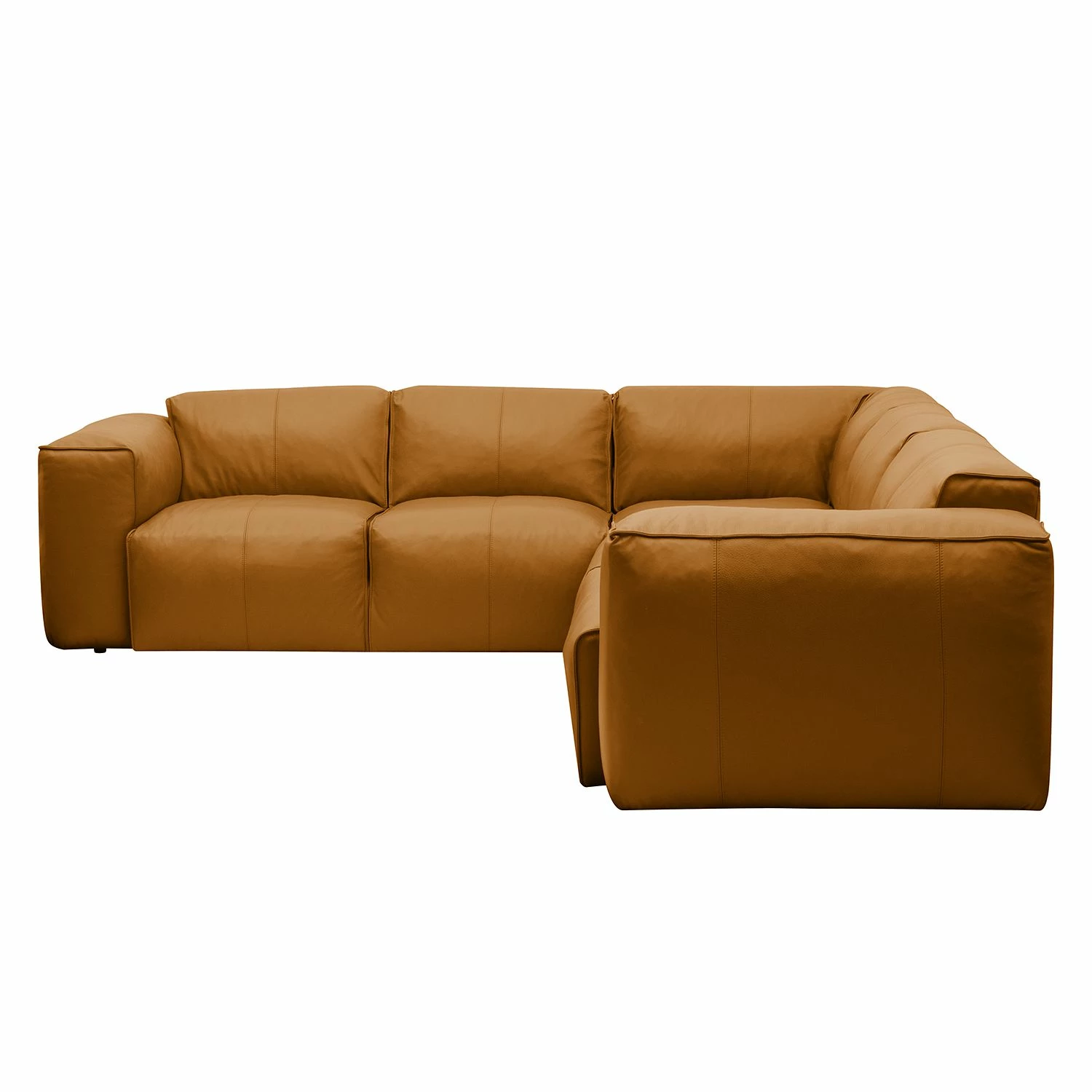 Studio Copenhagen Ecksofa HUDSON mit Rundecke - Echtleder Neka: Cognac - Ecke davorstehend links 5 Studio Copenhagen Ecksofa HUDSON mit Rundecke - Echtleder Neka: Cognac - Ecke davorstehend links – Bild 5