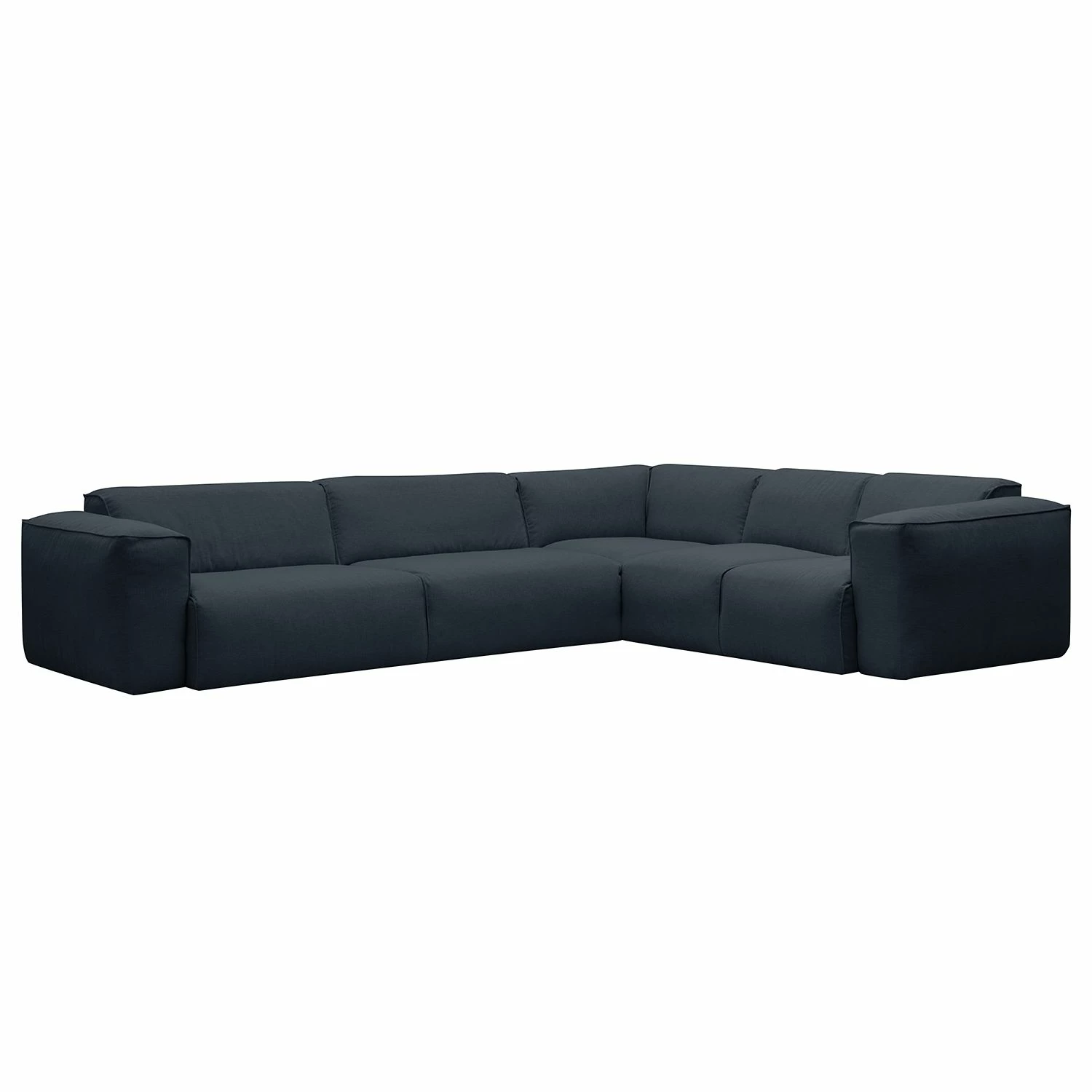 Studio Copenhagen Ecksofa HUDSON mit Rundecke - Webstoff Anda II: Grau - Ecke davorstehend rechts 1 Studio Copenhagen Ecksofa HUDSON mit Rundecke - Webstoff Anda II: Grau - Ecke davorstehend rechts