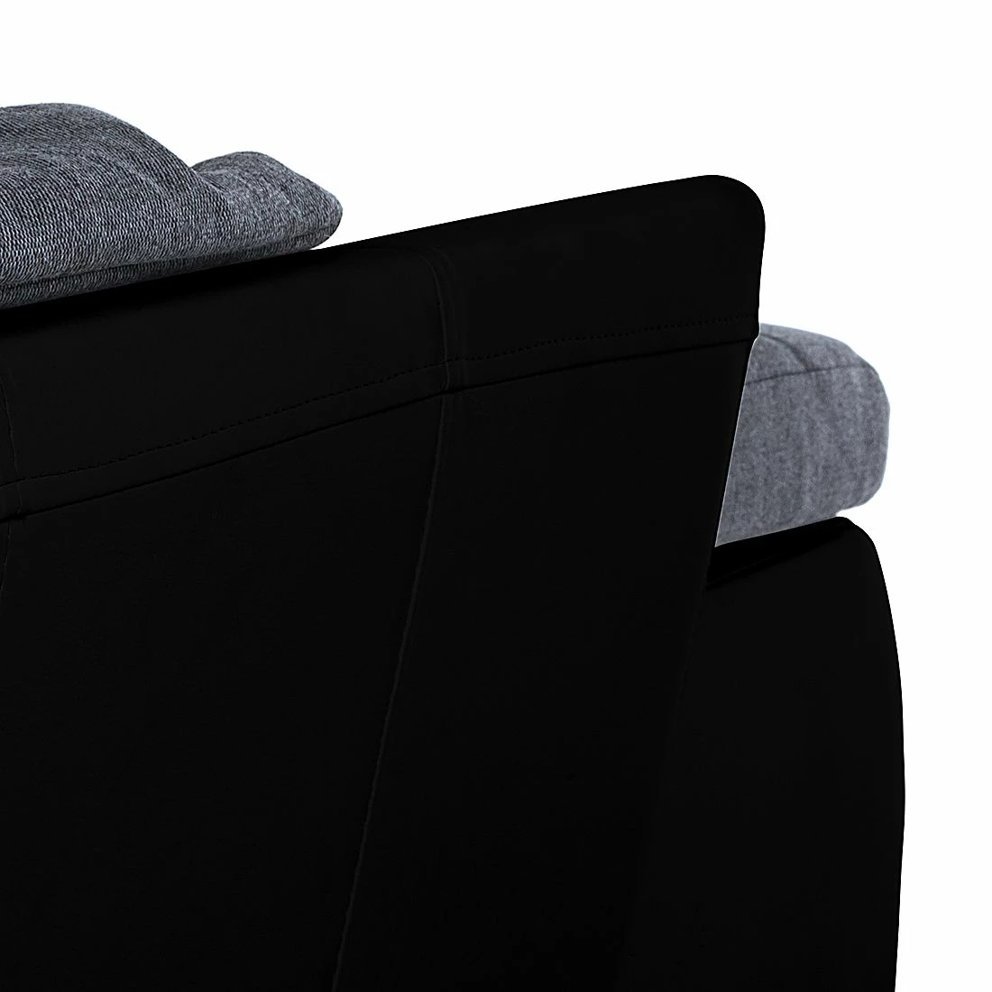 Mooved Ecksofa Huelva (mit Schlaffunktion) - Kunstleder/Webstoff - Schwarz / Grau - Longchair davorstehend links 10 Mooved Ecksofa Huelva (mit Schlaffunktion) - Kunstleder/Webstoff - Schwarz / Grau - Longchair davorstehend links – Bild 10