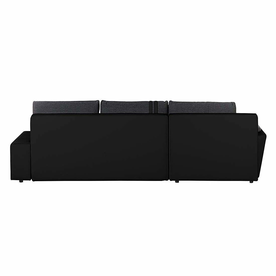 Mooved Ecksofa Huelva (mit Schlaffunktion) - Kunstleder/Webstoff - Schwarz / Grau - Longchair davorstehend links 6 Mooved Ecksofa Huelva (mit Schlaffunktion) - Kunstleder/Webstoff - Schwarz / Grau - Longchair davorstehend links – Bild 6