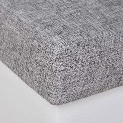 Roomscape Ecksofa Ilona (mit Schlaffunktion) - Kunstleder / Webstoff Weiß / Grau - Longchair davorstehend links -WOHNZIMMERMÖBEL Verkäufe ecksofa ilona mit schlaffunktion kunstleder weiss webstoff grau ottomane davorstehend links 382955