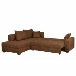 Loftscape Ecksofa Inywa (mit Schlaffunktion) - Antiklederlook - Microfaser Priya: Cognac - Mit Schlaffunktion -WOHNZIMMERMÖBEL Verkäufe ecksofa inywa mit schlaffunktion beidseitig montierbar antiklederlook cognac 4789892