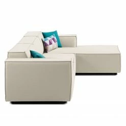 Ecksofa Kinx II Webstoff - Webstoff Osta: Altweiß - Longchair davorstehend rechts - Keine Funktion -WOHNZIMMERMÖBEL Verkäufe ecksofa kinx ii webstoff longchair davorstehend rechts stoff osta altweiss 4331100