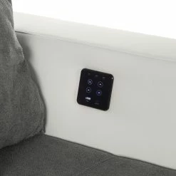 Loftscape Ecksofa Lanai Kunstleder / Microfaser - Grauweiß -WOHNZIMMERMÖBEL Verkäufe ecksofa lanai inkl beleuchtung beidseitig montierbar kunstleder microfaser grau weiss 4420996