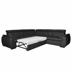 Loftscape Ecksofa Olival III Echtleder - Schwarz - Schlaffunktion davorstehend links -WOHNZIMMERMÖBEL Verkäufe ecksofa lauro mit schlaffunktion echtleder schlaffunktion davorstehend links schwarz 4195956
