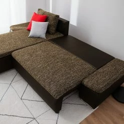 Fredriks Ecksofa Laza - mit Schlaffunktion - Kunstleder / Webstoff - Dunkelbraun / Cappuccino - Longchair davorstehend links 45 Fredriks Ecksofa Laza - mit Schlaffunktion - Kunstleder / Webstoff - Dunkelbraun / Cappuccino - Longchair davorstehend links -WOHNZIMMERMÖBEL Verkäufe ecksofa laza mit schlaffunktion kunstleder webstoff longchair davorstehend links dunkelbraun cappuccino 4973304