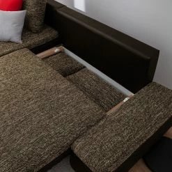 Fredriks Ecksofa Laza - mit Schlaffunktion - Kunstleder / Webstoff - Dunkelbraun / Cappuccino - Longchair davorstehend links 59 Fredriks Ecksofa Laza - mit Schlaffunktion - Kunstleder / Webstoff - Dunkelbraun / Cappuccino - Longchair davorstehend links -WOHNZIMMERMÖBEL Verkäufe ecksofa laza mit schlaffunktion kunstleder webstoff longchair davorstehend links dunkelbraun cappuccino 4973308