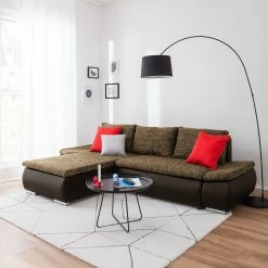 Fredriks Ecksofa Laza - mit Schlaffunktion - Kunstleder / Webstoff - Dunkelbraun / Cappuccino - Longchair davorstehend links 36 Fredriks Ecksofa Laza - mit Schlaffunktion - Kunstleder / Webstoff - Dunkelbraun / Cappuccino - Longchair davorstehend links -WOHNZIMMERMÖBEL Verkäufe ecksofa laza mit schlaffunktion kunstleder webstoff longchair davorstehend links dunkelbraun cappuccino 4973312