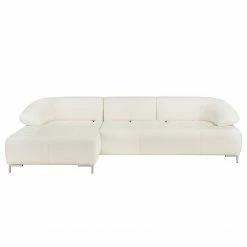 Fredriks Ecksofa Lyneal Echtleder - Weiß - Ottomane davorstehend links -WOHNZIMMERMÖBEL Verkäufe ecksofa lyneal echtleder ottomane davorstehend links weiss 4270632