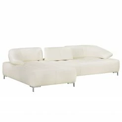 Fredriks Ecksofa Lyneal Echtleder - Weiß - Ottomane davorstehend links -WOHNZIMMERMÖBEL Verkäufe ecksofa lyneal echtleder ottomane davorstehend links weiss 4270648