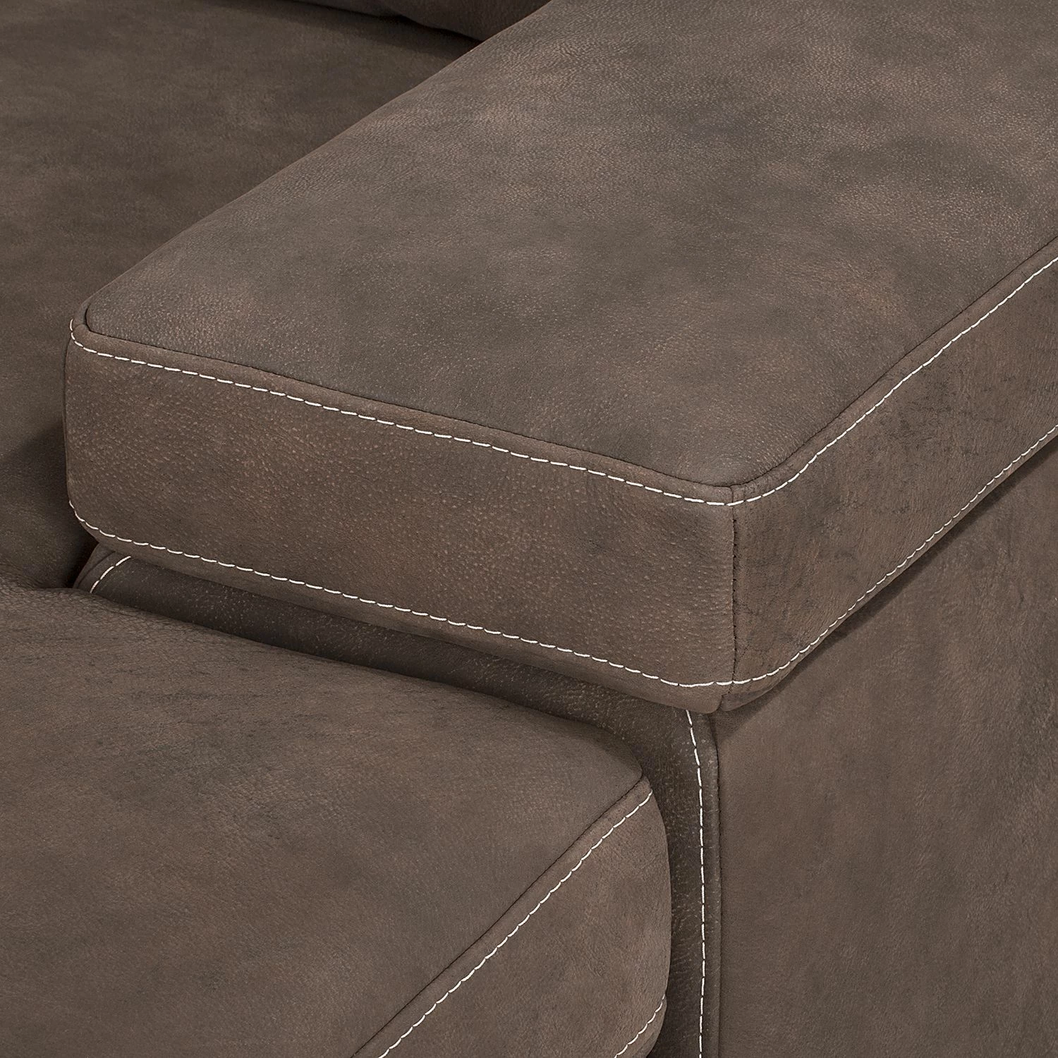 Ars Natura Ecksofa Maine Echtleder - Mokka - Longchair davorstehend rechts 12 Ars Natura Ecksofa Maine Echtleder - Mokka - Longchair davorstehend rechts – Bild 12