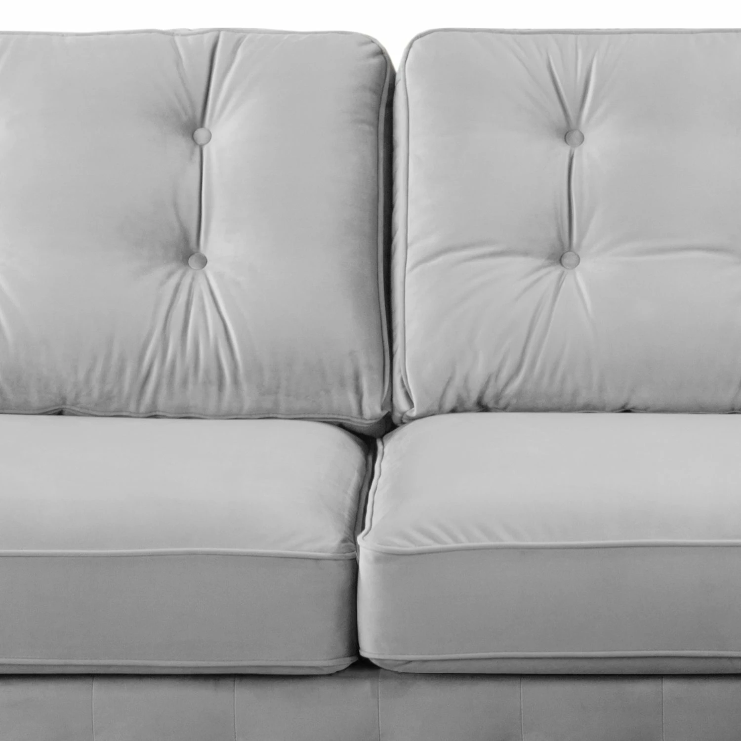 Velvet Studio Ecksofa Marau - Lichtgrau - Longchair davorstehend rechts 7 Velvet Studio Ecksofa Marau - Lichtgrau - Longchair davorstehend rechts – Bild 7
