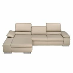 Fredriks Ecksofa Masca II Echtleder - Beige - Longchair davorstehend links - Schlaffunktion -WOHNZIMMERMÖBEL Verkäufe ecksofa masca echtleder beige longchair davorstehend links 471307