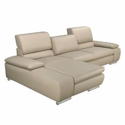 Fredriks Ecksofa Masca II Echtleder - Beige - Longchair davorstehend links - Schlaffunktion -WOHNZIMMERMÖBEL Verkäufe ecksofa masca echtleder beige longchair davorstehend links 471310