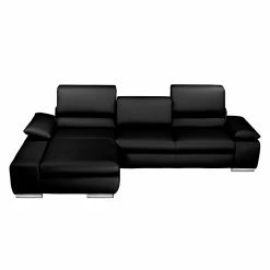 Fredriks Ecksofa Masca - Kunstleder Schwarz - Longchair davorstehend links - mit Schlaffunktion -WOHNZIMMERMÖBEL Verkäufe ecksofa masca kunstleder schwarz longchair davorstehend links 471013