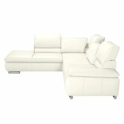 Fredriks Ecksofa Masca - Kunstleder Weiß - Ottomane davorstehend links - mit Schlaffunktion -WOHNZIMMERMÖBEL Verkäufe ecksofa masca kunstleder weiss ottomane davorstehend links 444763