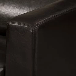 Maison Belfort Ecksofa Nespolo Kunstleder Dunkelbraun - Ottomane davorstehend links -WOHNZIMMERMÖBEL Verkäufe ecksofa nespolo kunstleder dunkelbraun ottomane davorstehend links 4576608