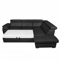 Loftscape Ecksofa Olival IV Echtleder - Schwarz - Schlaffunktion davorstehend links -WOHNZIMMERMÖBEL Verkäufe ecksofa olival iv echtleder schlaffunktion davorstehend links schwarz 4406292