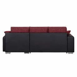 Fredriks Ecksofa Dulmen (mit Schlaffunktion) - Kunstleder/Strukturstoff - Longchair beidseitig montierbar - Schwarz / Rot 24 Fredriks Ecksofa Dulmen (mit Schlaffunktion) - Kunstleder/Strukturstoff - Longchair beidseitig montierbar - Schwarz / Rot -WOHNZIMMERMÖBEL Verkäufe ecksofa palma mit schlaffunktion kunstleder strukturstoff schwarz rot 1150946