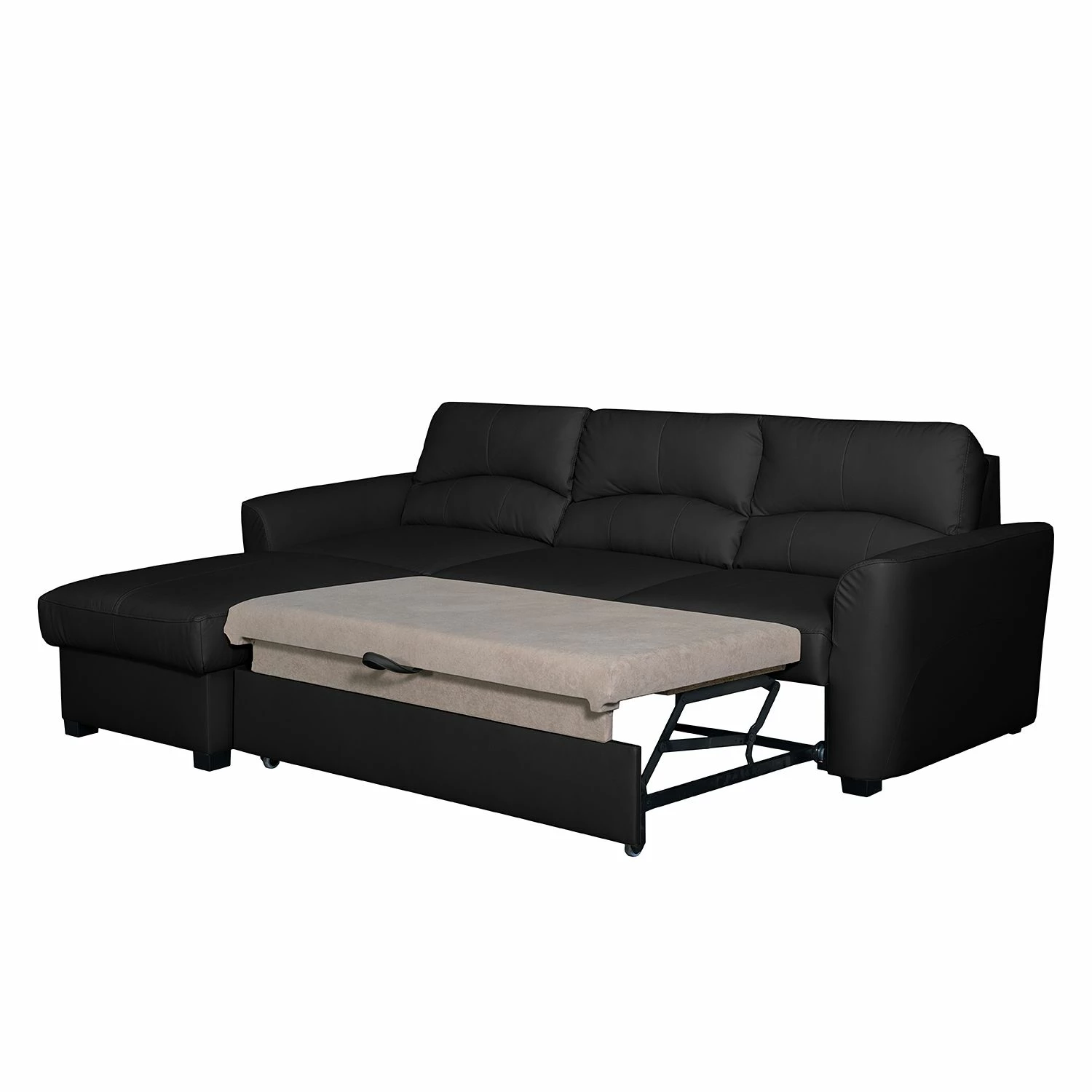 Modoform Ecksofa Parilla (mit Schlaffunktion) - Echtleder - Schwarz - Breite: 229 cm - Longchair davorstehend links 4 Modoform Ecksofa Parilla (mit Schlaffunktion) - Echtleder - Schwarz - Breite: 229 cm - Longchair davorstehend links – Bild 4