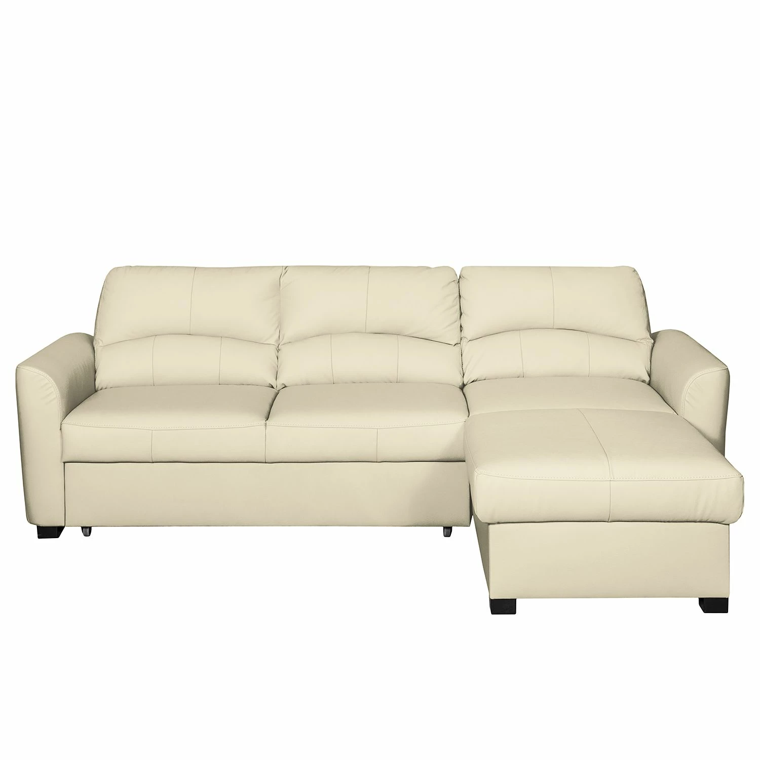 Ecksofa Parilla II - Kunstleder - Ecru - Longchair davorstehend rechts 3 Ecksofa Parilla II - Kunstleder - Ecru - Longchair davorstehend rechts – Bild 3