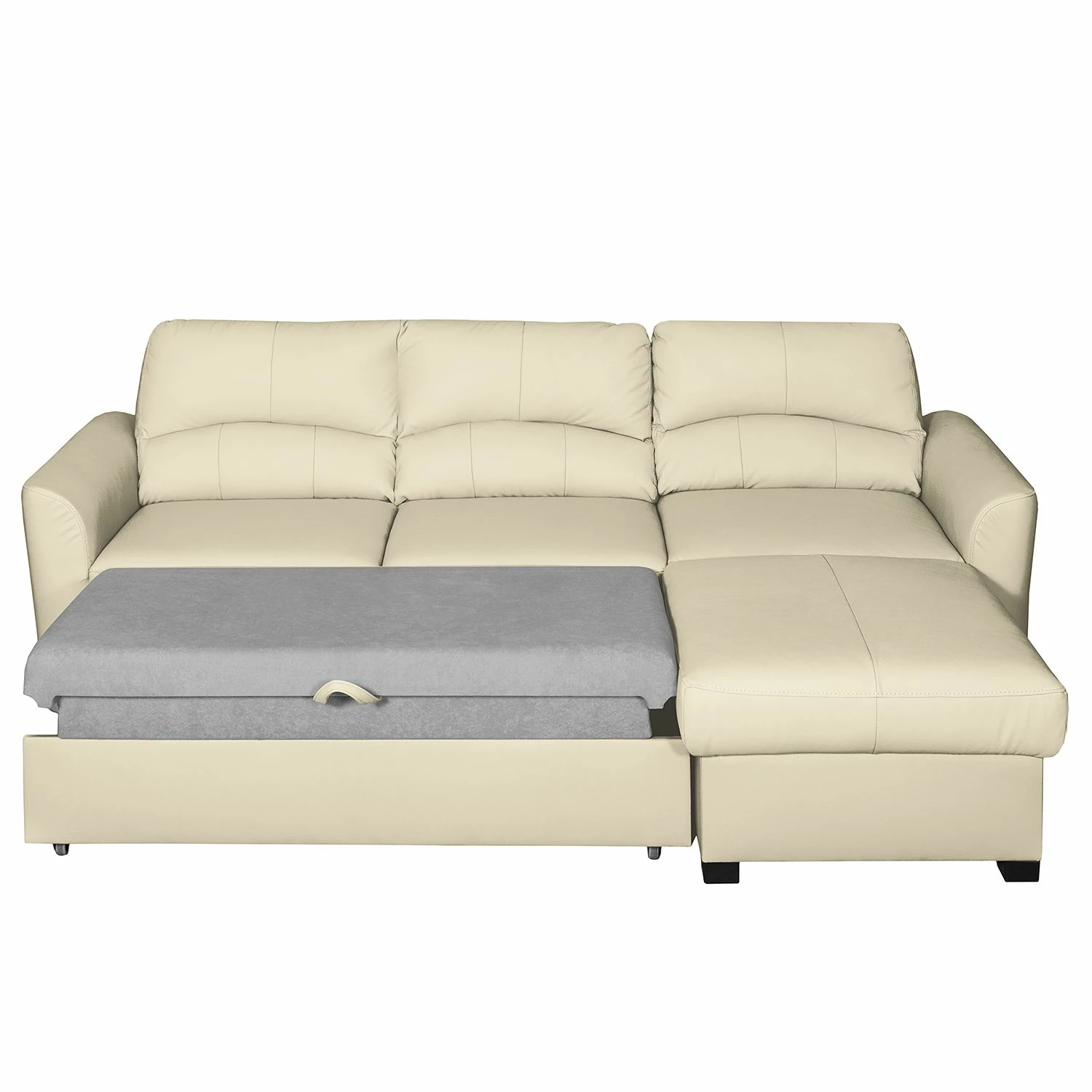 Ecksofa Parilla II - Kunstleder - Ecru - Longchair davorstehend rechts 9 Ecksofa Parilla II - Kunstleder - Ecru - Longchair davorstehend rechts – Bild 9