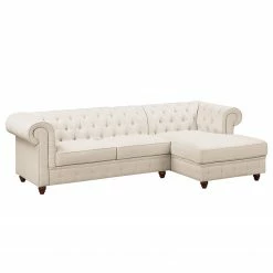 Maison Belfort Ecksofa Pintano - Beige - Ottomane davorstehend rechts