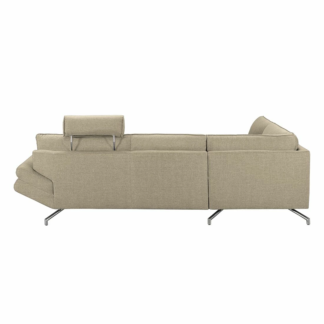 Loftscape Ecksofa Sharon - Webstoff Beige - Ottomane davorstehend links - Mit 2 Kopfstützen 7 Loftscape Ecksofa Sharon - Webstoff Beige - Ottomane davorstehend links - Mit 2 Kopfstützen – Bild 7