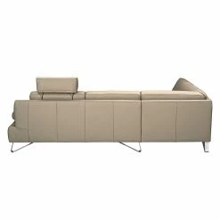 Loftscape Ecksofa Silvano - Kunstleder Taupe - Ottomane davorstehend links - mit 1 Kopfstütze -WOHNZIMMERMÖBEL Verkäufe ecksofa silvano kunstleder taupe ottomane davorstehend links 443794