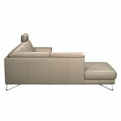 Loftscape Ecksofa Silvano - Kunstleder Taupe - Ottomane davorstehend links - mit 1 Kopfstütze -WOHNZIMMERMÖBEL Verkäufe ecksofa silvano kunstleder taupe ottomane davorstehend links 443795