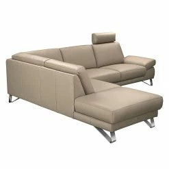 Loftscape Ecksofa Silvano - Kunstleder Taupe - Ottomane davorstehend links - mit 1 Kopfstütze -WOHNZIMMERMÖBEL Verkäufe ecksofa silvano kunstleder taupe ottomane davorstehend links 443796
