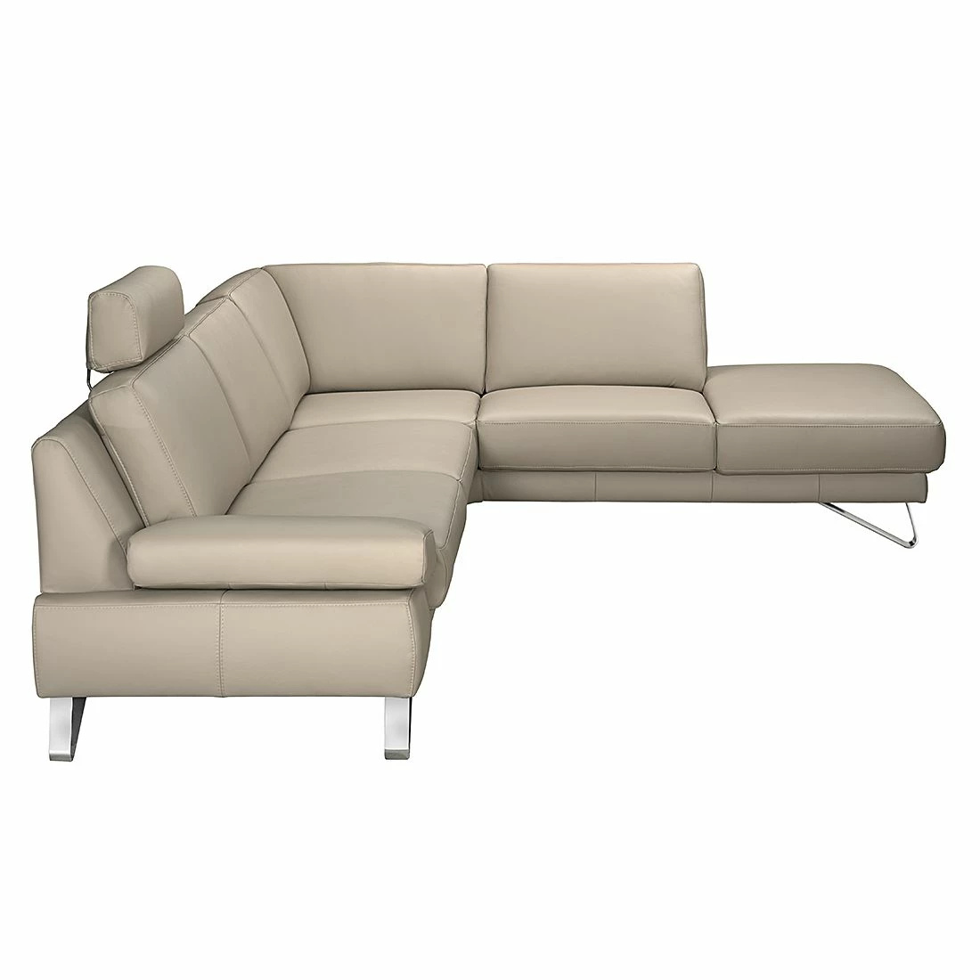 Loftscape Ecksofa Silvano - Kunstleder Taupe - Ottomane davorstehend rechts - mit 1 Kopfstütze 3 Loftscape Ecksofa Silvano - Kunstleder Taupe - Ottomane davorstehend rechts - mit 1 Kopfstütze – Bild 3