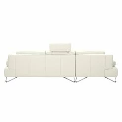 Loftscape Ecksofa Silvano - Kunstleder Weiß - Longchair davorstehend links - mit 1 Kopfstütze -WOHNZIMMERMÖBEL Verkäufe ecksofa silvano kunstleder weiss longchair davorstehend links 491061