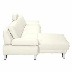 Loftscape Ecksofa Silvano - Kunstleder Weiß - Longchair davorstehend links - mit 1 Kopfstütze -WOHNZIMMERMÖBEL Verkäufe ecksofa silvano kunstleder weiss longchair davorstehend links 491062