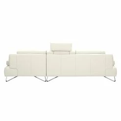 Loftscape Ecksofa Silvano - Kunstleder Weiß - Longchair davorstehend rechts - ohne Kopfstütze -WOHNZIMMERMÖBEL Verkäufe ecksofa silvano kunstleder weiss longchair davorstehend rechts 491096
