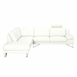 Loftscape Ecksofa Silvano - Kunstleder Weiß - Ottomane davorstehend links - Mit 1 Kopfstütze -WOHNZIMMERMÖBEL Verkäufe ecksofa silvano kunstleder weiss ottomane davorstehend links 443609