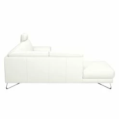 Loftscape Ecksofa Silvano - Kunstleder Weiß - Ottomane davorstehend links - Mit 1 Kopfstütze -WOHNZIMMERMÖBEL Verkäufe ecksofa silvano kunstleder weiss ottomane davorstehend links 443613