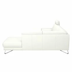Loftscape Ecksofa Silvano - Kunstleder Weiß - Ottomane davorstehend rechts - Ohne Kopfstütze -WOHNZIMMERMÖBEL Verkäufe ecksofa silvano kunstleder weiss ottomane davorstehend rechts 443602