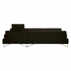 Loftscape Ecksofa Silvano - Webstoff Braun-Schwarz - Longchair davorstehend rechts - mit 1 Kopfstütze -WOHNZIMMERMÖBEL Verkäufe ecksofa silvano webstoff braun schwarz longchair davorstehend rechts 514713