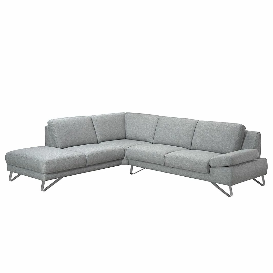 Loftscape Ecksofa Silvano I Webstoff - Grau - Longchair davorstehend links - Ohne Kopfstütze 1 Loftscape Ecksofa Silvano I Webstoff - Grau - Longchair davorstehend links - Ohne Kopfstütze