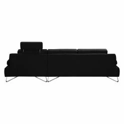 Loftscape Ecksofa Silvano - Webstoff Schwarz - Longchair davorstehend rechts - ohne Kopfstütze -WOHNZIMMERMÖBEL Verkäufe ecksofa silvano webstoff schwarz longchair davorstehend rechts 514698