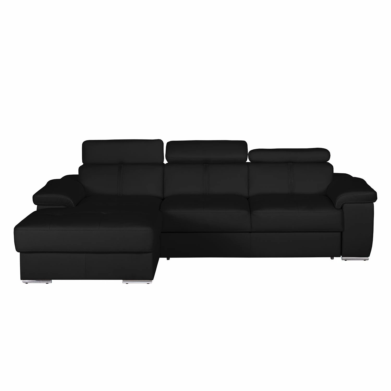 Loftscape Ecksofa Tuja Kunstleder - Schwarz - Longchair davorstehend links 4 Loftscape Ecksofa Tuja Kunstleder - Schwarz - Longchair davorstehend links – Bild 4
