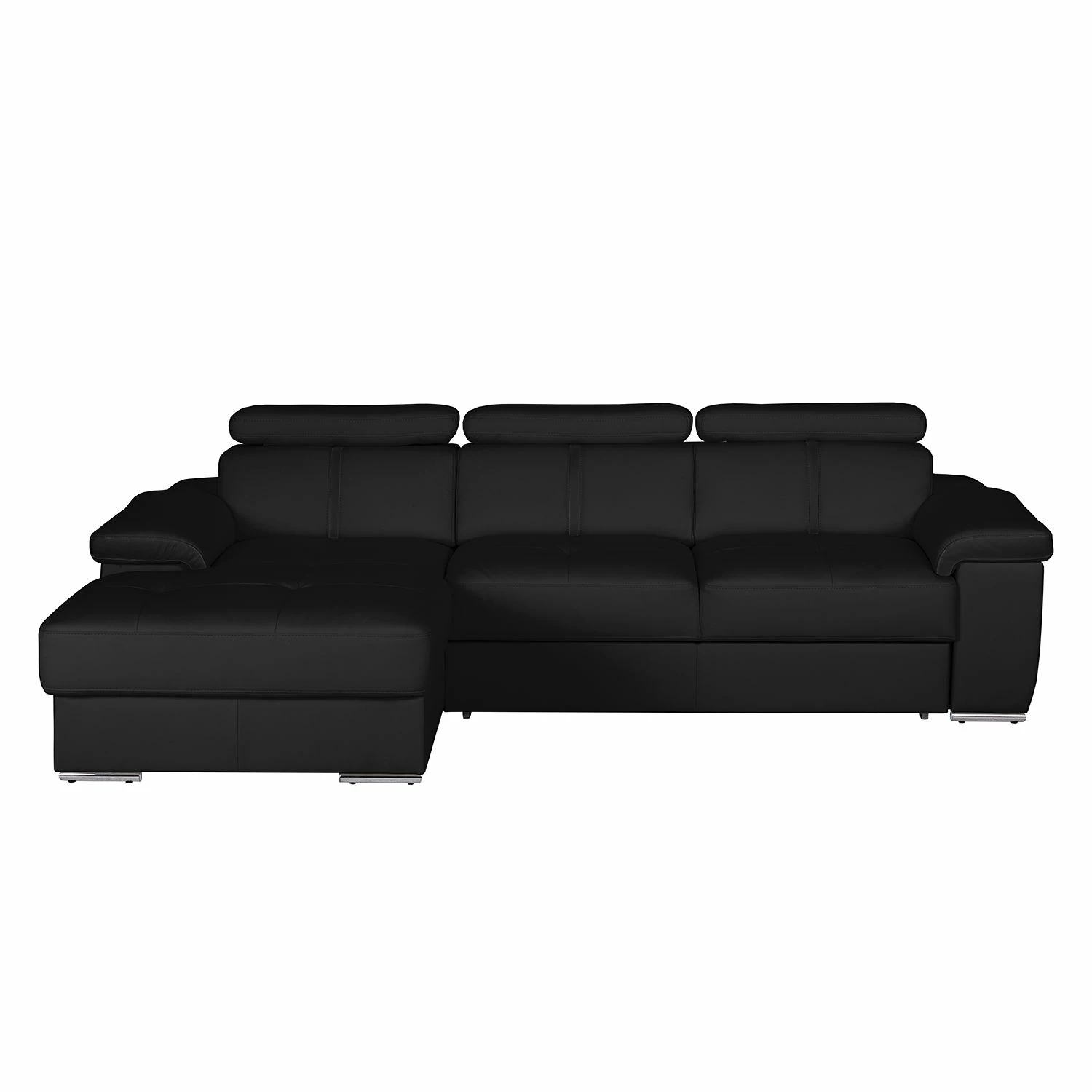 Loftscape Ecksofa Tuja Kunstleder - Schwarz - Longchair davorstehend links 2 Loftscape Ecksofa Tuja Kunstleder - Schwarz - Longchair davorstehend links – Bild 2